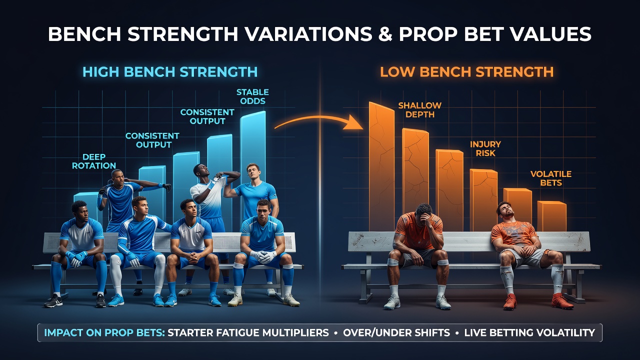 Bench players warming up on the sideline during a professional basketball game, illustrating squad depth variations