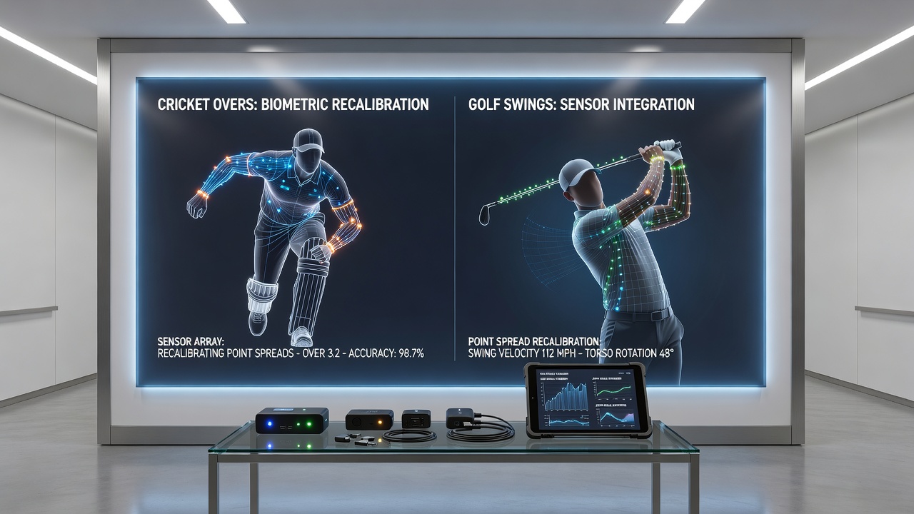 Golf swing analysis using biometric feedback for betting adjustments
