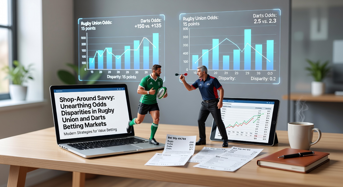 Colorful bar chart comparing odds for a rugby union match across multiple bookmakers, highlighting significant price variations on favorites and underdogs