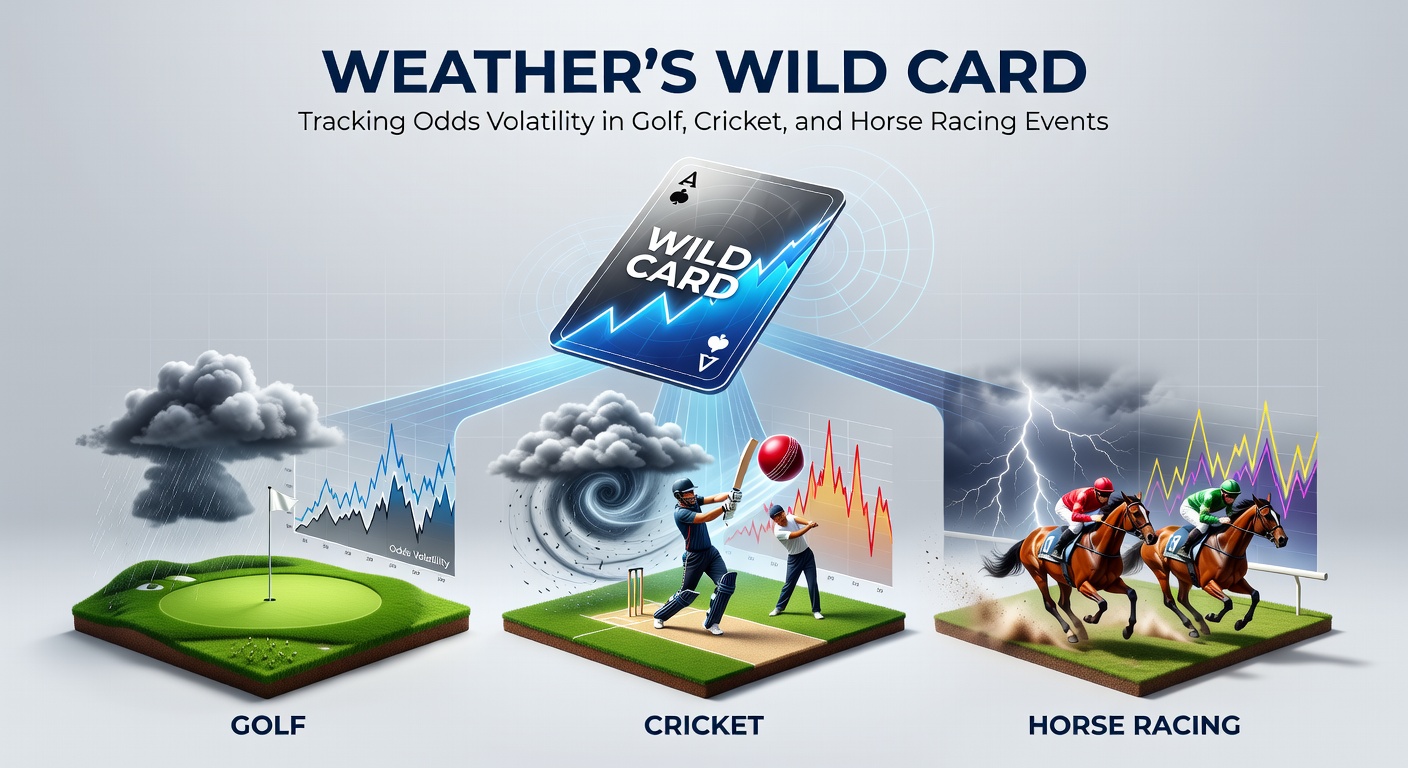 Dramatic storm clouds over a golf course, highlighting how weather shifts betting odds in real time